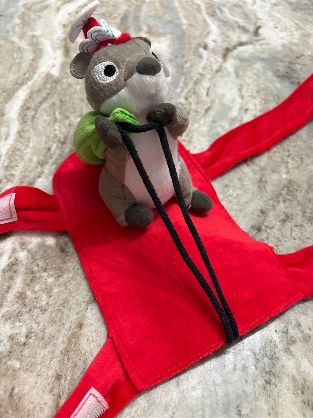 Plush Pet Costumes- Squirrel Adventurer with RedHarness